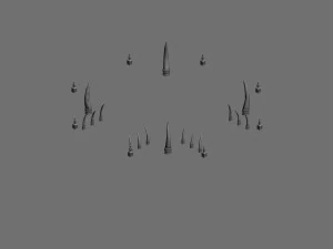 desert ancient battlefield - round altar 03 3D Model