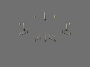 desert ancient battlefield - round altar 03 3D Model