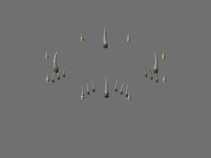 desert ancient battlefield - round altar 03 3D Model