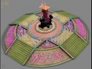 desert ancient battlefield - round altar 03 3D Model