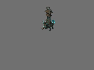 desert ancient battlefield - round altar 03 3D Model