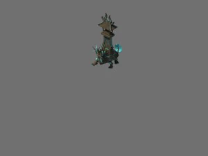 desert ancient battlefield - round altar 03 3D Model