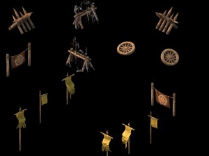 desert ancient battlefield - debris - 3D Модель