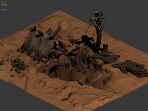 desert - monster lair 001 Model 3D