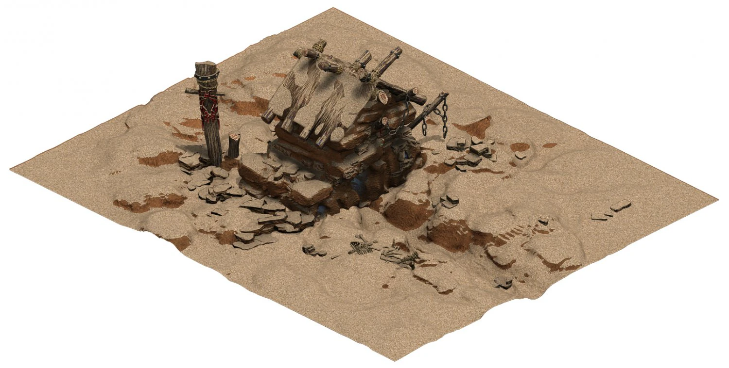 desert - monster lair 002 3D Model .c4d .max .obj .3ds .fbx .stl .blend