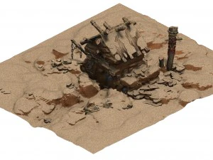 desert - monster lair 002 3D Model