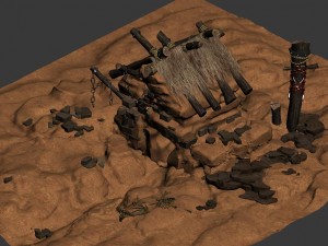 desert - monster lair 002 3D Model