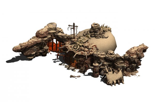 desert - monster camp 02 Modèle 3D .c4d .max .obj .3ds .fbx .stl .blend 