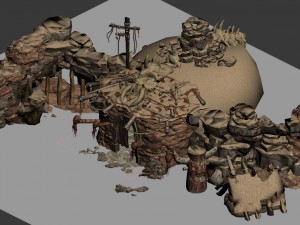 desert - monster camp 02 Modèle 3D