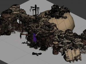 desert - monster camp 02 3D Model