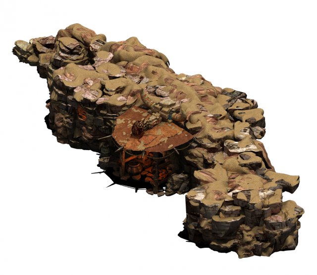 desert - monster camp 07 3D Model .c4d .max .obj .3ds .fbx .stl .blend