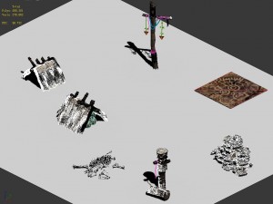 desert - monster camp accessories 3D 모델