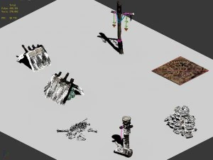 desert - monster camp accessories 3D Model