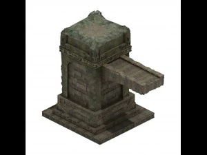 desert ancient ruins - broken buildings 3D Model