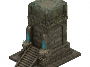 desert ancient ruins - broken buildings 3D Model