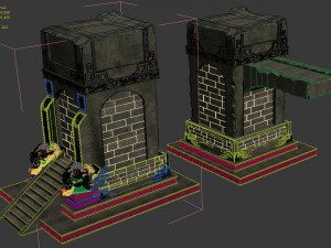 desert ancient ruins - broken buildings 3D Model