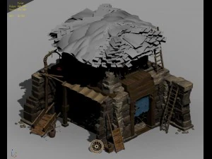 desert - stone house 05 3D Model