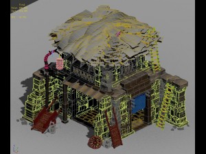 desert - stone house 05 3Dモデル