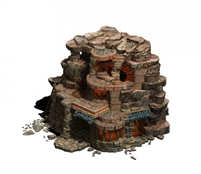 desert - stone house 01 3Dモデル .c4d .max .obj .3ds .fbx .stl .blend 