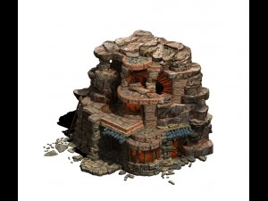 desert - stone house 01 3D Модель