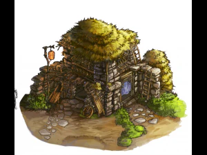desert - stone house 01 3D Model