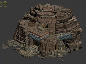 desert - stone house 02 3D Модель