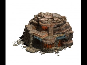 desert - stone house 02 Model 3D