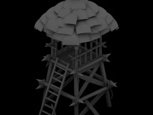 cottage tribe - watchtower 01 3D Model