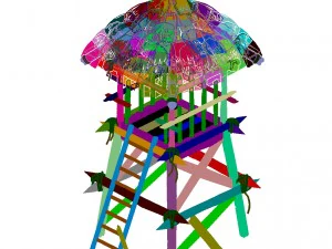 cottage tribe - watchtower 01 3D Model