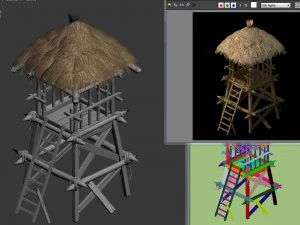 cottage tribe - watchtower 01 3D Model