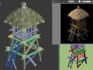 cottage tribe - watchtower 01 3D Model