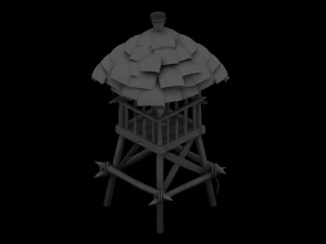 cottage tribe - watchtower 02 3D Model
