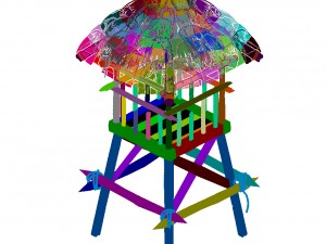 cottage tribe - watchtower 02 3D Model