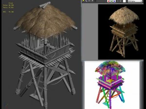 cottage tribe - watchtower 03 3D Model