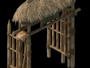 cottage horde - gate arch 01 3D Model