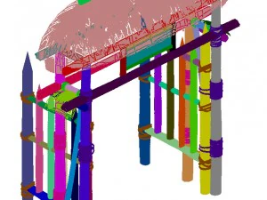 cottage horde - gate arch 01 3D Model
