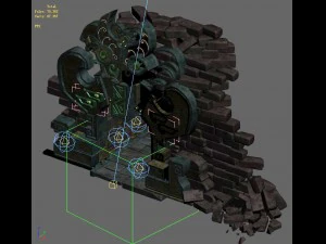 ancient ruins - mountain entrance 01 3D Model