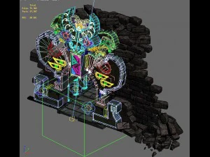ancient ruins - mountain entrance 01 3D Model