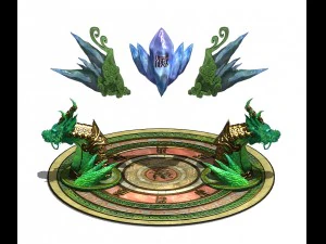 glazed tianyuan qi - round array eye 7 3D Model