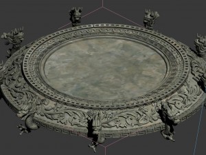 stone round chassis Model 3D