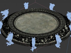 stone round chassis Model 3D