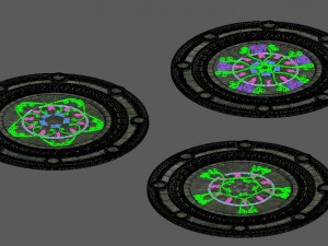 stone round chassis 02 3D 模型