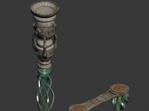 sky city - pagoda widgets 3D Model
