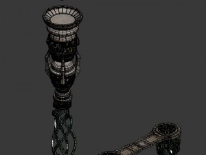 sky city - pagoda widgets 3D Model