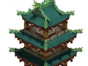 gökyüzü şehri - kule 031 3D Model