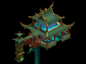 temple - theme building Model 3D