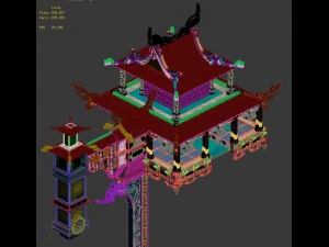 temple - theme building 3D Model