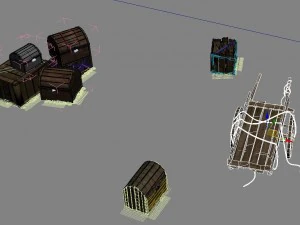 wangcheng escort - wooden car - wooden box 3D Model
