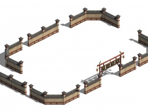 wangcheng escort - the fence - the door 3D Модель