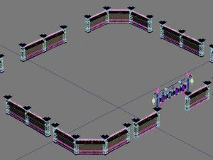 wangcheng escort - the fence - the door 3D Model
